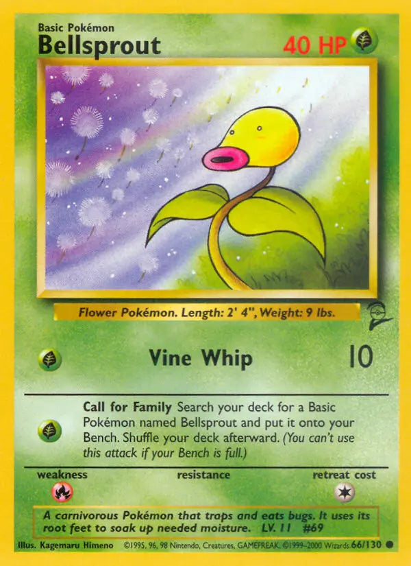 Bellsprout 66 Base Set 2 Pokesingles