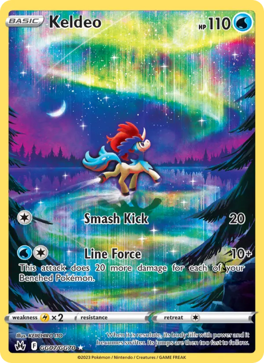 Keldeo GG07 Crown Zenith Pokesingles