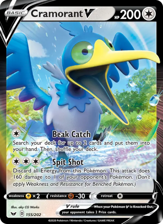 Cramorant V 155 Sword & Shield Pokesingles
