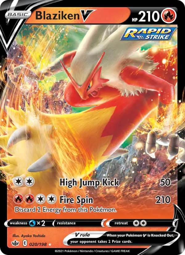 Blaziken V 20 Chilling Reign Pokesingles