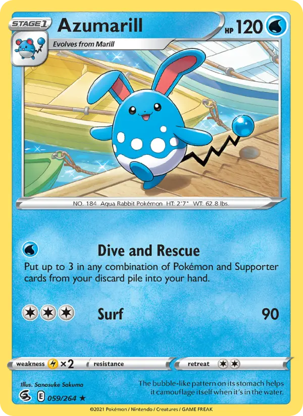 Azumarill 59 Fusion Strike Pokesingles