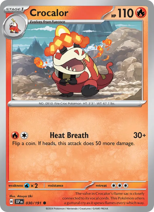 Crocalor 30 Surging Sparks Pokesingles