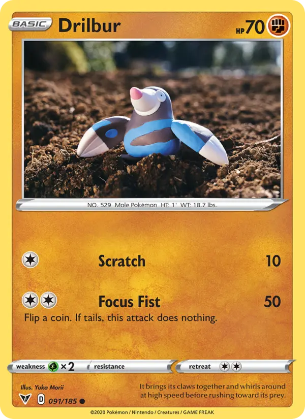 Drilbur 91 Vivid Voltage Pokesingles