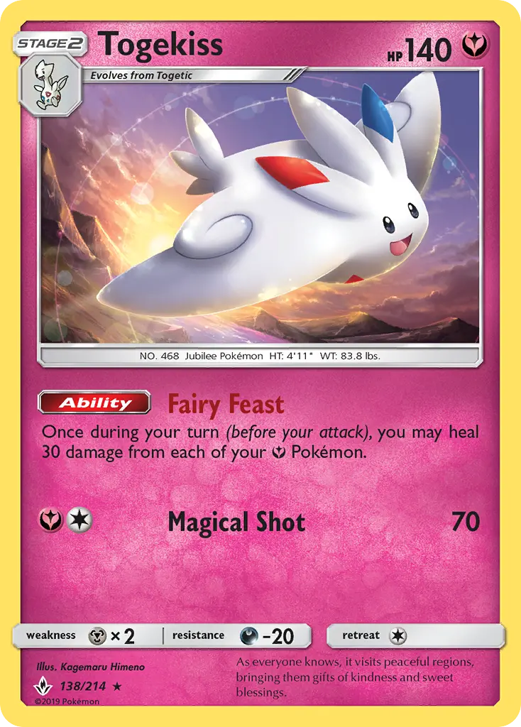 Togekiss 138 Unbroken Bonds Pokesingles