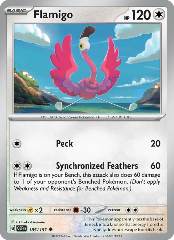 Flamigo 185 Obsidian Flames Pokesingles