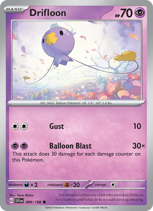 Drifloon 89 Scarlet & Violet Pokesingles