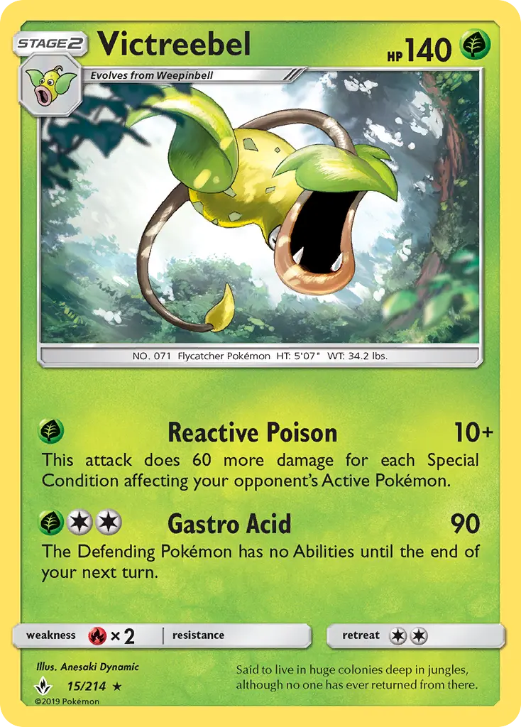 Victreebel 15 Unbroken Bonds Pokesingles