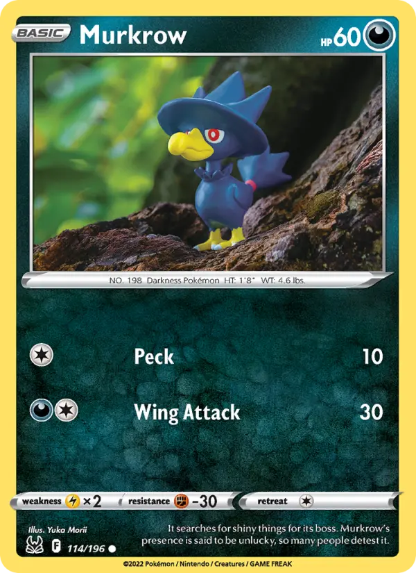 Murkrow 114 Lost Origin Pokesingles