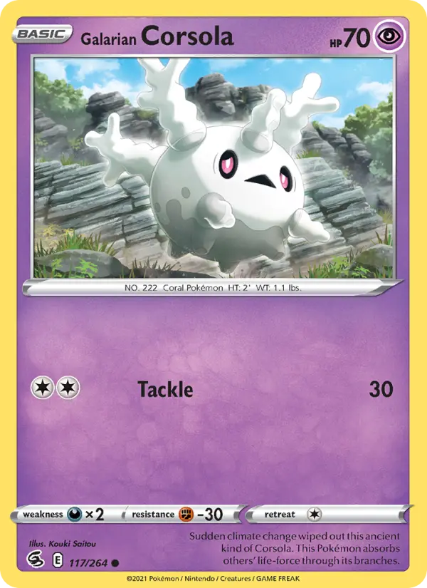 Galarian Corsola 117 Fusion Strike Pokesingles