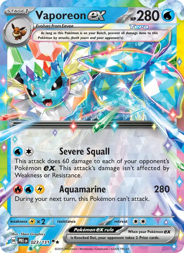Vaporeon ex 23 Prismatic Evolutions Pokesingles