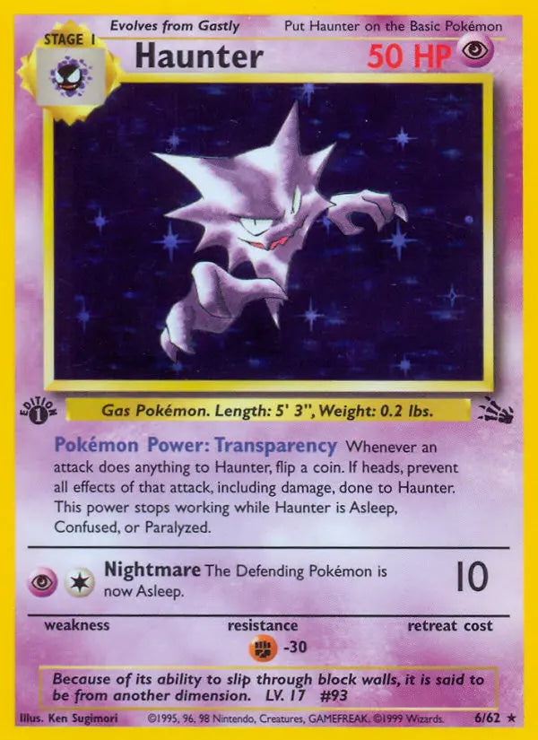 Haunter 6 Fossil Pokesingles