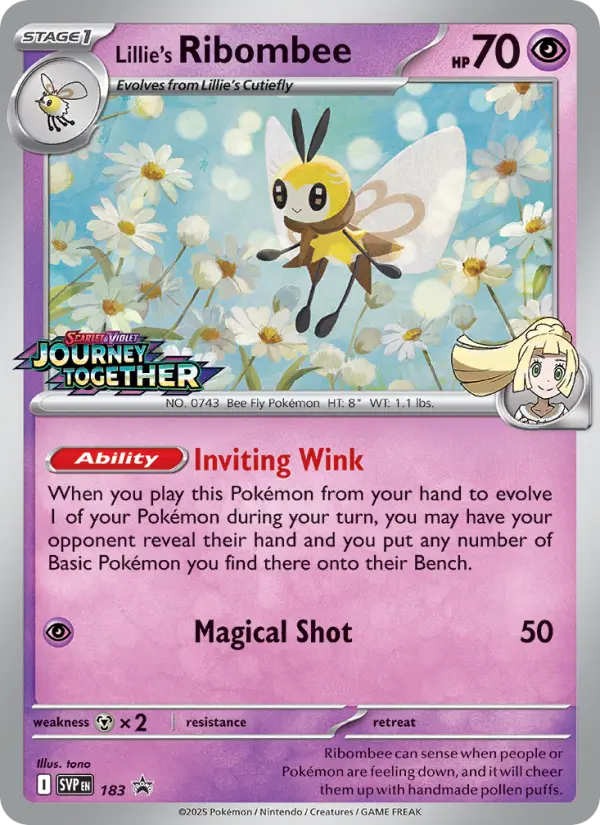 Lillie's Ribombee 183 SVP Black Star Promos Pokesingles