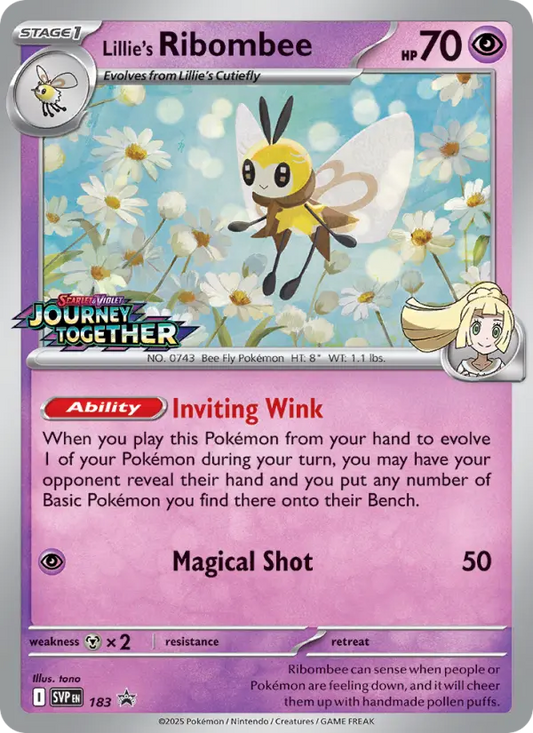 Lillie's Ribombee 183 SVP Black Star Promos Pokesingles