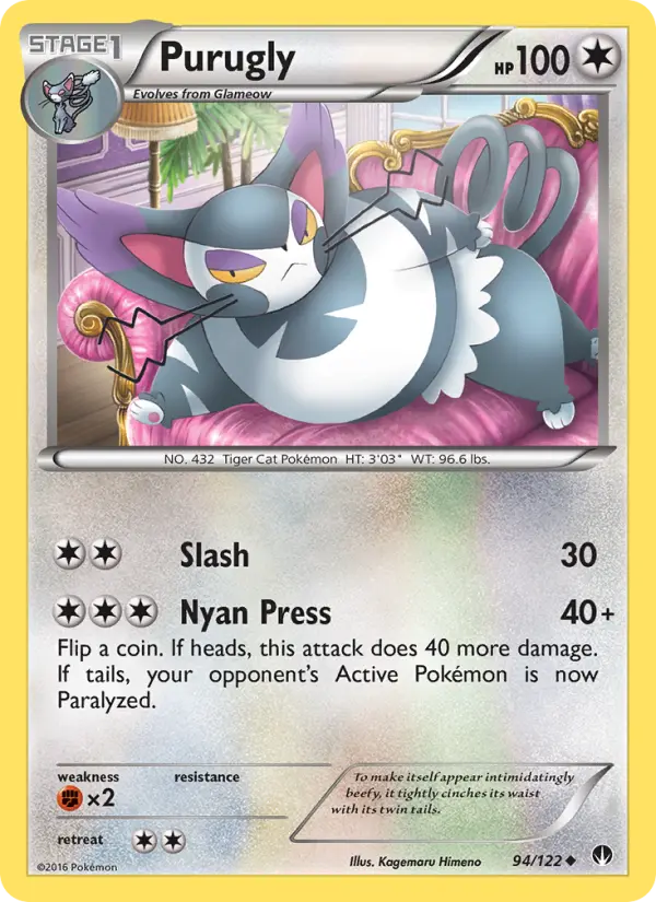 Purugly 94 BREAKpoint Pokesingles