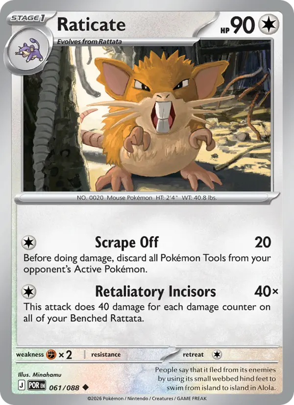 Raticate 61 Perfect Order Pokesingles