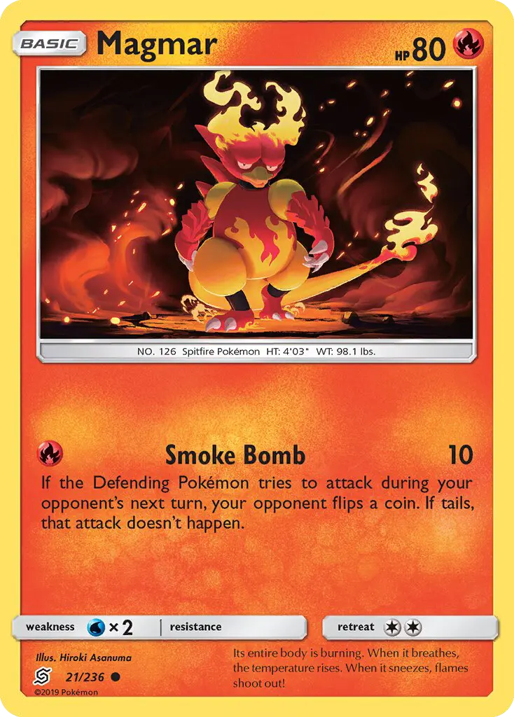 Magmar 21 Unified Minds Pokesingles