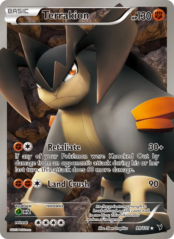 Terrakion 99 Noble Victories Pokesingles