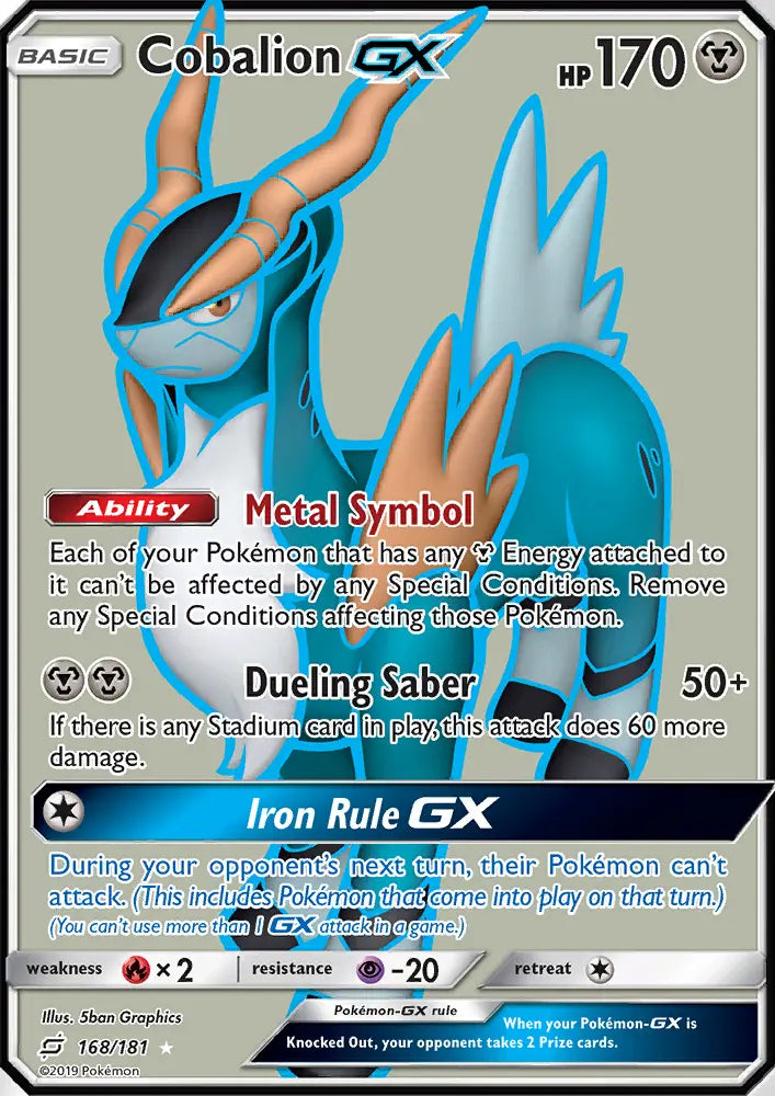 Cobalion GX 168 Team Up Pokesingles
