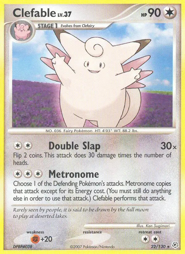 Clefable 22 Diamond & Pearl Pokesingles