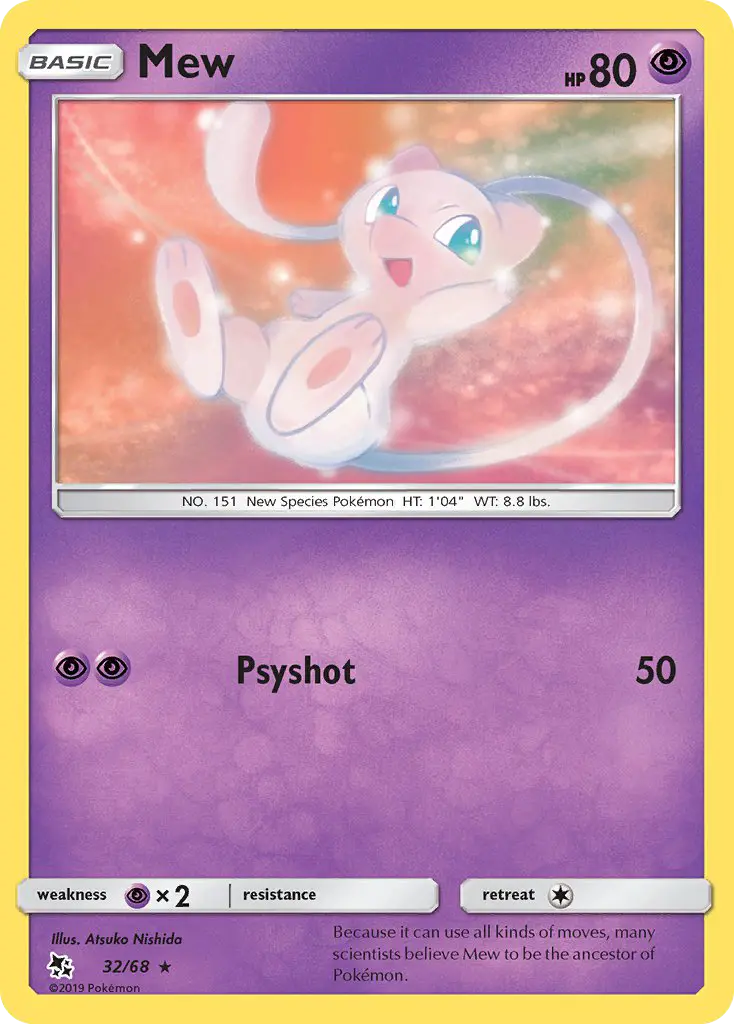 Mew 32 Hidden Fates Pokesingles