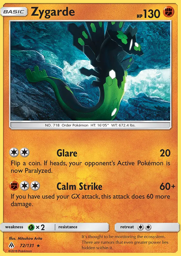 Zygarde 72 Forbidden Light Pokesingles