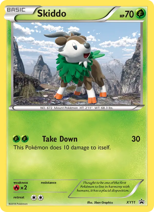 Skiddo XY11 XY Black Star Promos Pokesingles