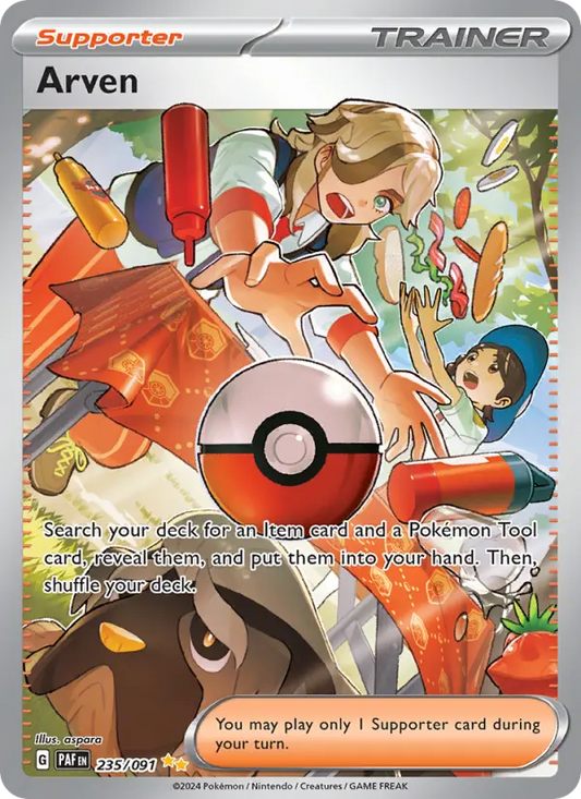 Arven 235 Paldean Fates Pokesingles