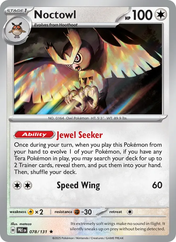 Noctowl 78 Prismatic Evolutions Pokesingles