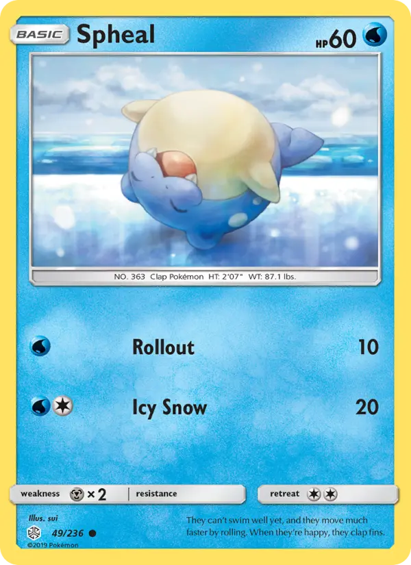 Spheal 49 Cosmic Eclipse Pokesingles