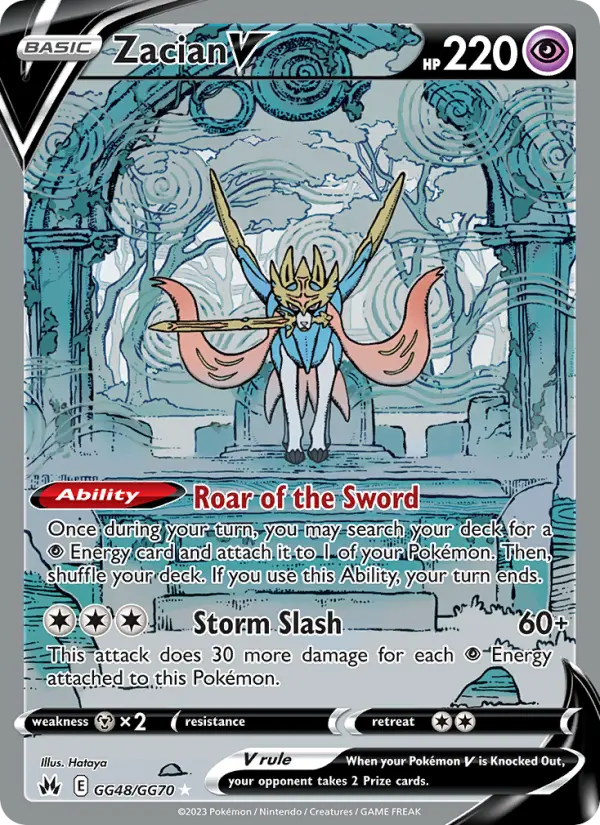 Zacian V GG48 Crown Zenith Pokesingles