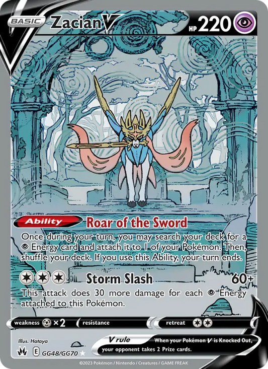 Zacian V GG48 Crown Zenith Pokesingles