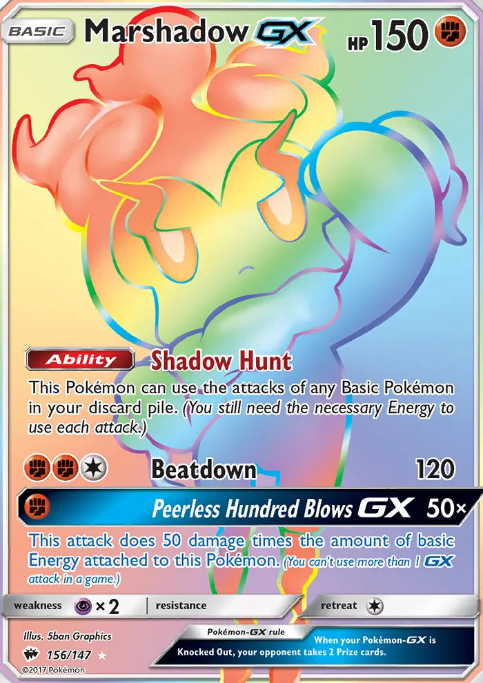 Marshadow GX 156 Burning Shadows Pokesingles