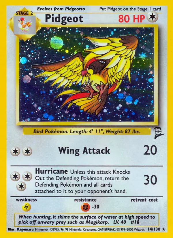 Pidgeot 14 Base Set 2 Pokesingles