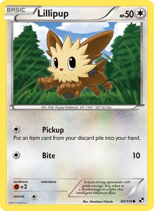 Lillipup 80 Black & White Pokesingles