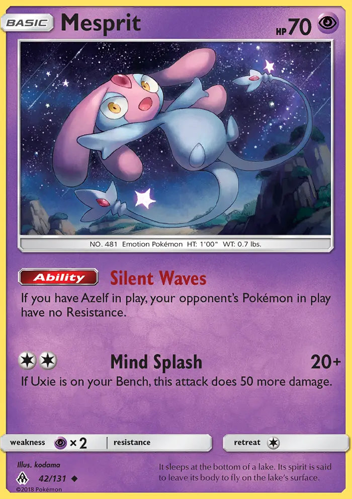 Mesprit 42 Forbidden Light Pokesingles