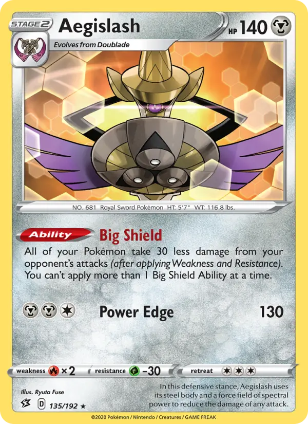 Aegislash 135 Rebel Clash Pokesingles