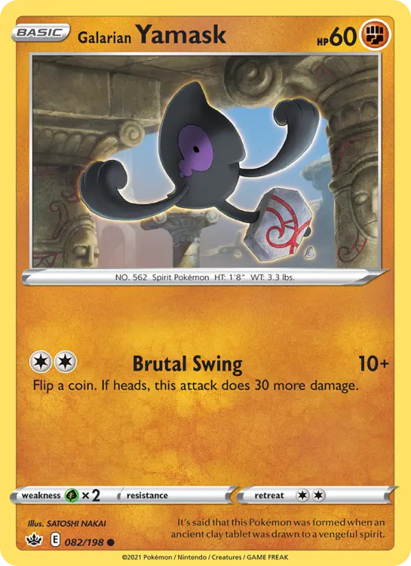Galarian Yamask 82 Chilling Reign Pokesingles