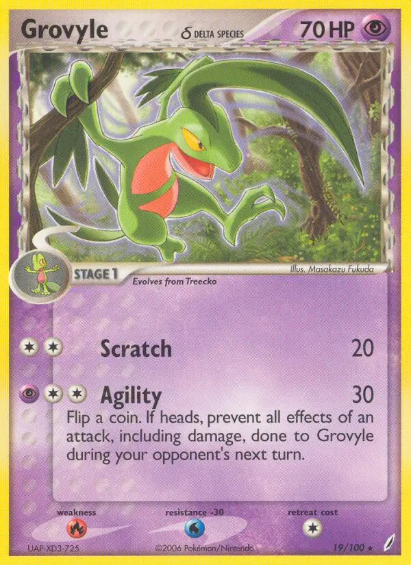 Grovyle δ 19 Crystal Guardians Pokesingles