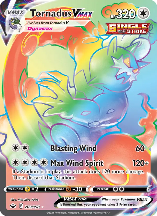 Tornadus VMAX 209 Chilling Reign Pokesingles