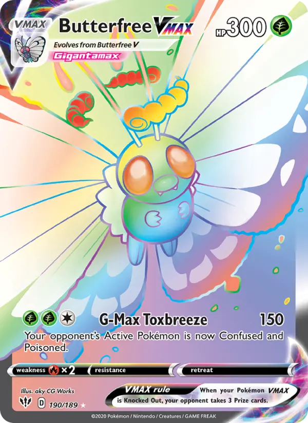 Butterfree VMAX 190 Darkness Ablaze Pokesingles