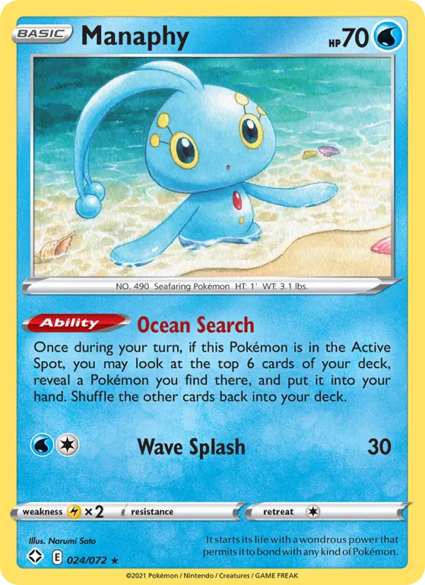 Manaphy 24 Shining Fates Pokesingles