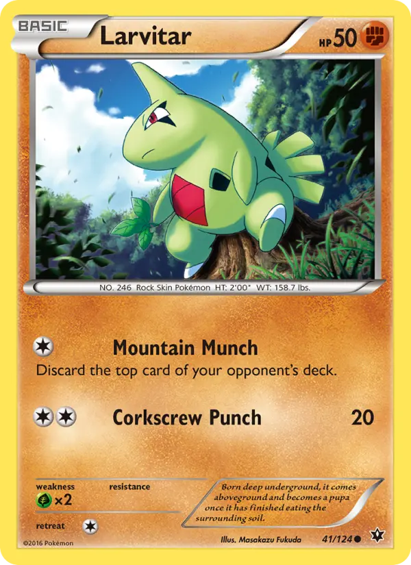 Larvitar 41 Fates Collide Pokesingles
