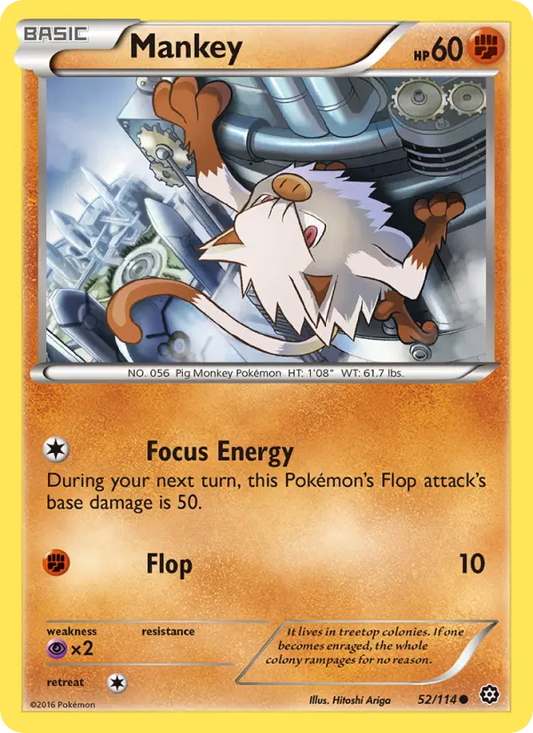 Mankey 52 Steam Siege Pokesingles