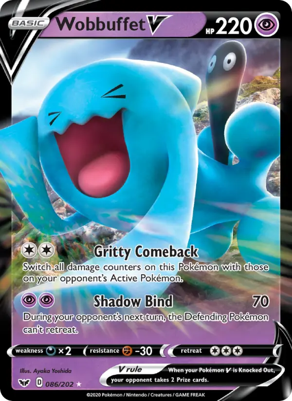 Wobbuffet V 86 Sword & Shield Pokesingles