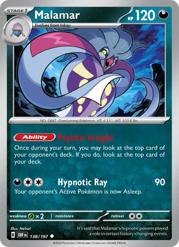 Malamar 138 Obsidian Flames Pokesingles