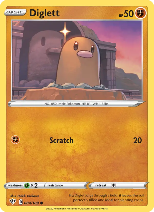 Diglett 84 Darkness Ablaze Pokesingles