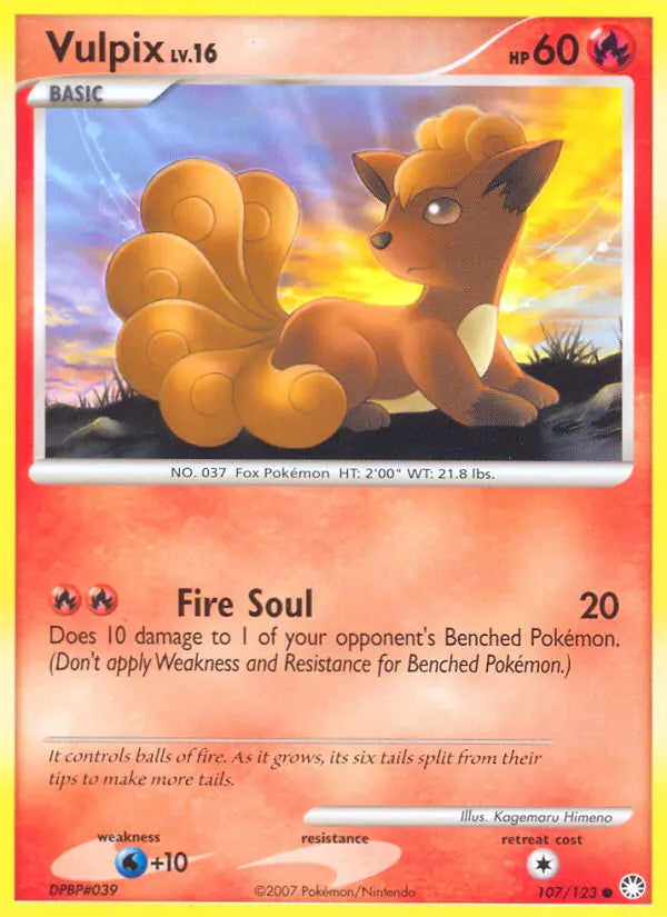 Vulpix 107 Mysterious Treasures Pokesingles