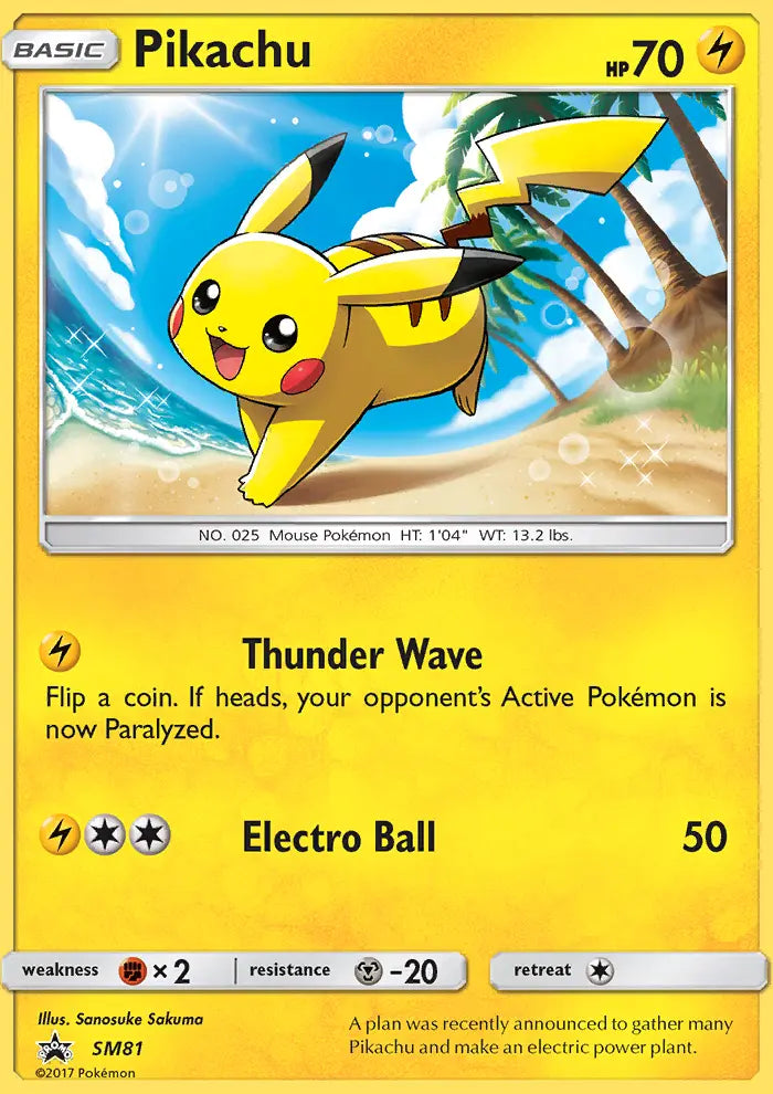 Pikachu SM81 SM Black Star Promos Pokesingles