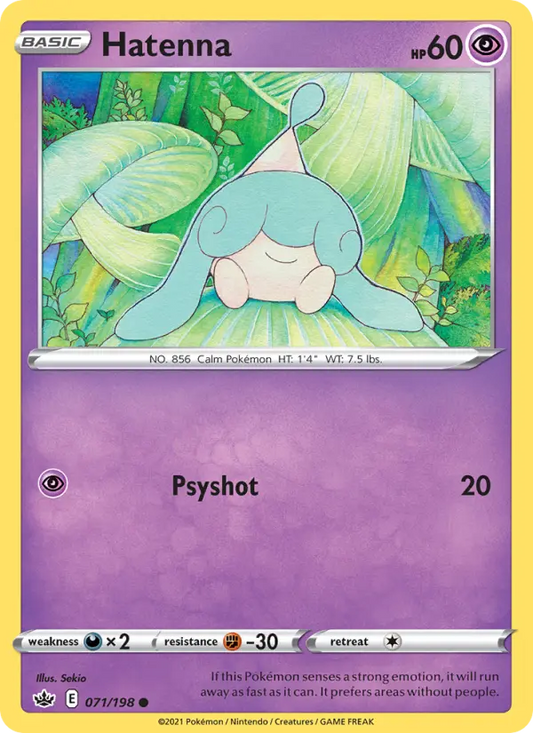 Hatenna 71 Chilling Reign Pokesingles