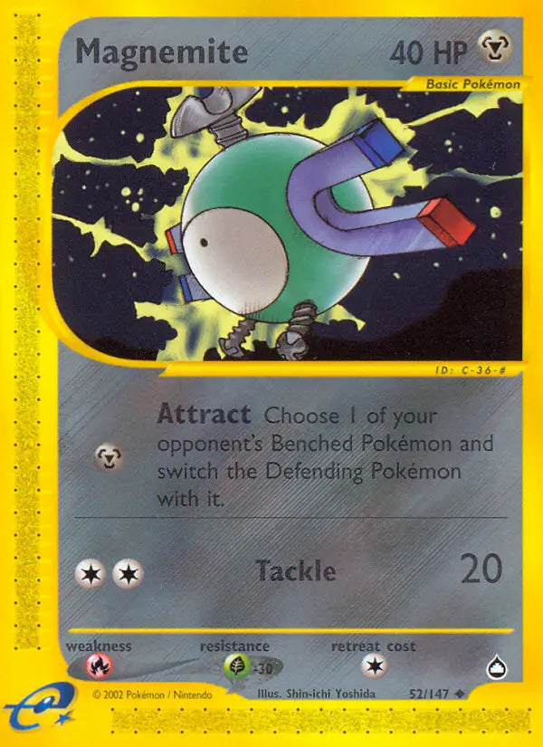 Magnemite 52 Aquapolis Pokesingles